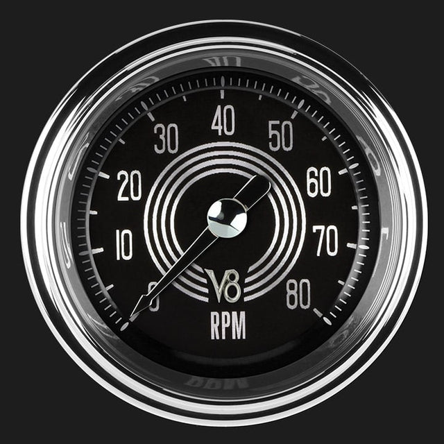 Classic Instruments V8 Speedster 2 1/8" Tachometer - V8SR183SHC