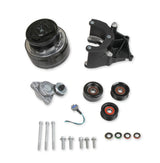 Holley 20-140BK LS High-Mount A/C Accessory Drive Kit - Includes R4 A/C Compressor, Tensioner, & Pulleys- Black Finish