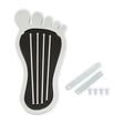 Mr Gasket Foot Print Gas Pedal Pad - Aluminum - Chrome & Painted Black Trim - 9645