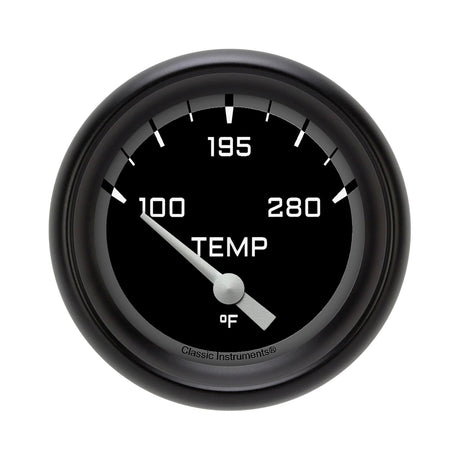Classic Instruments AutoCross Gray 2 5/8" Short Sweep Water Temperature Gauge - AX226GBPF-02