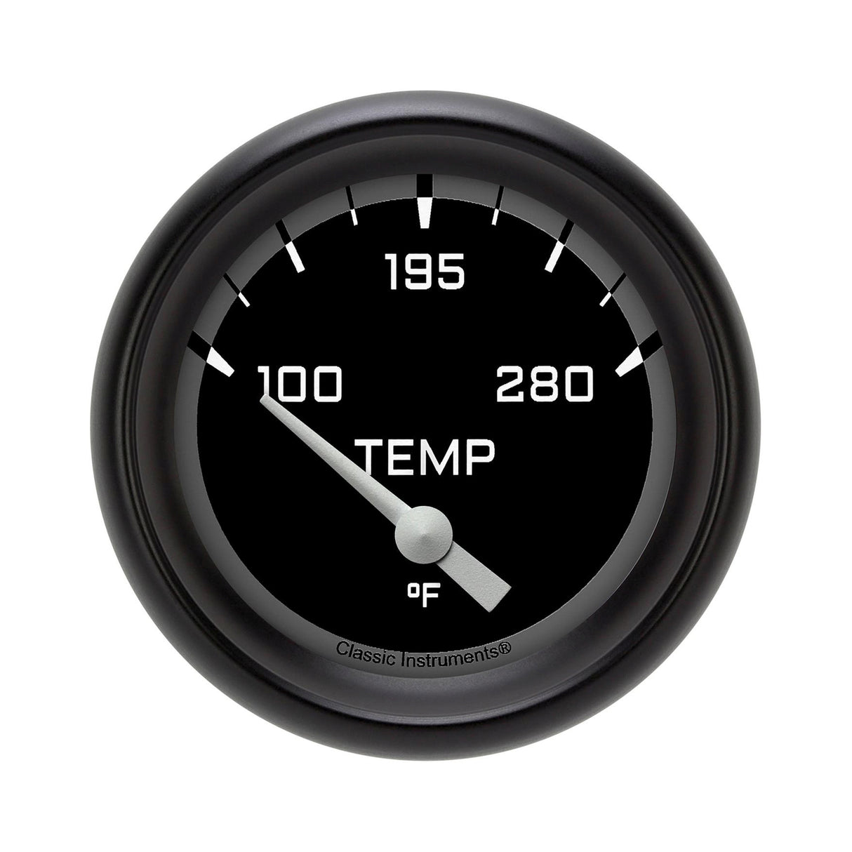 Classic Instruments AutoCross Gray 2 5/8" Short Sweep Water Temperature Gauge - AX226GBPF-04