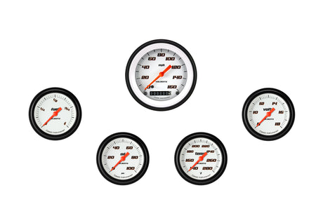 Classic Instruments Velocity White Five Gauge Set 300 - VS300WBLF