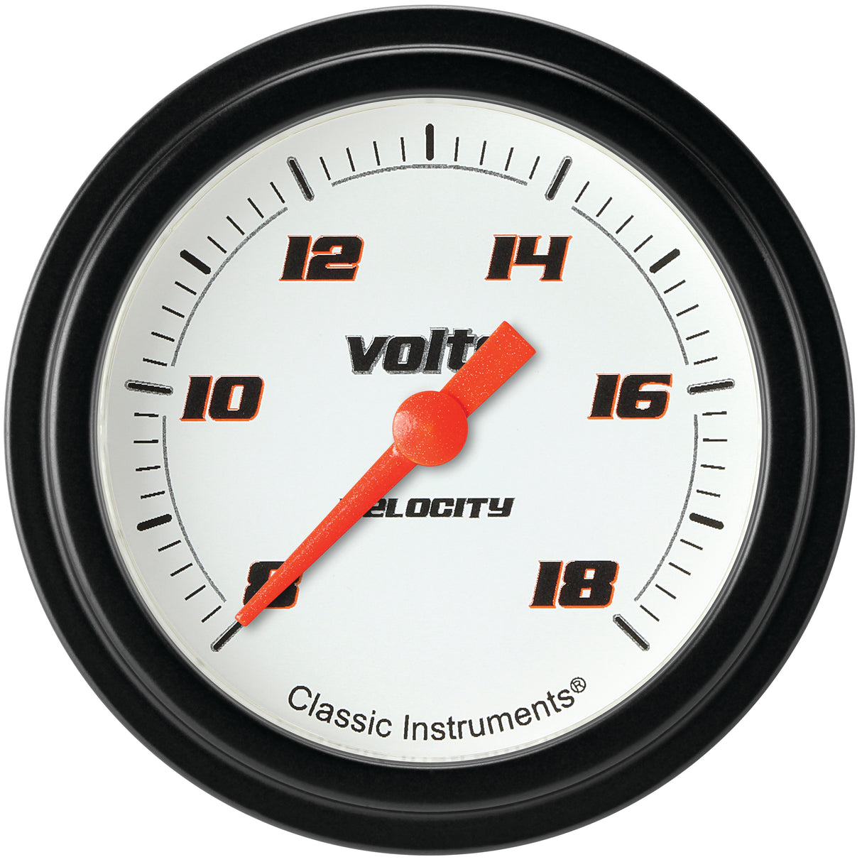 Classic Instruments Velocity White 2-5/8" Volt Gauge - VS330WBLF