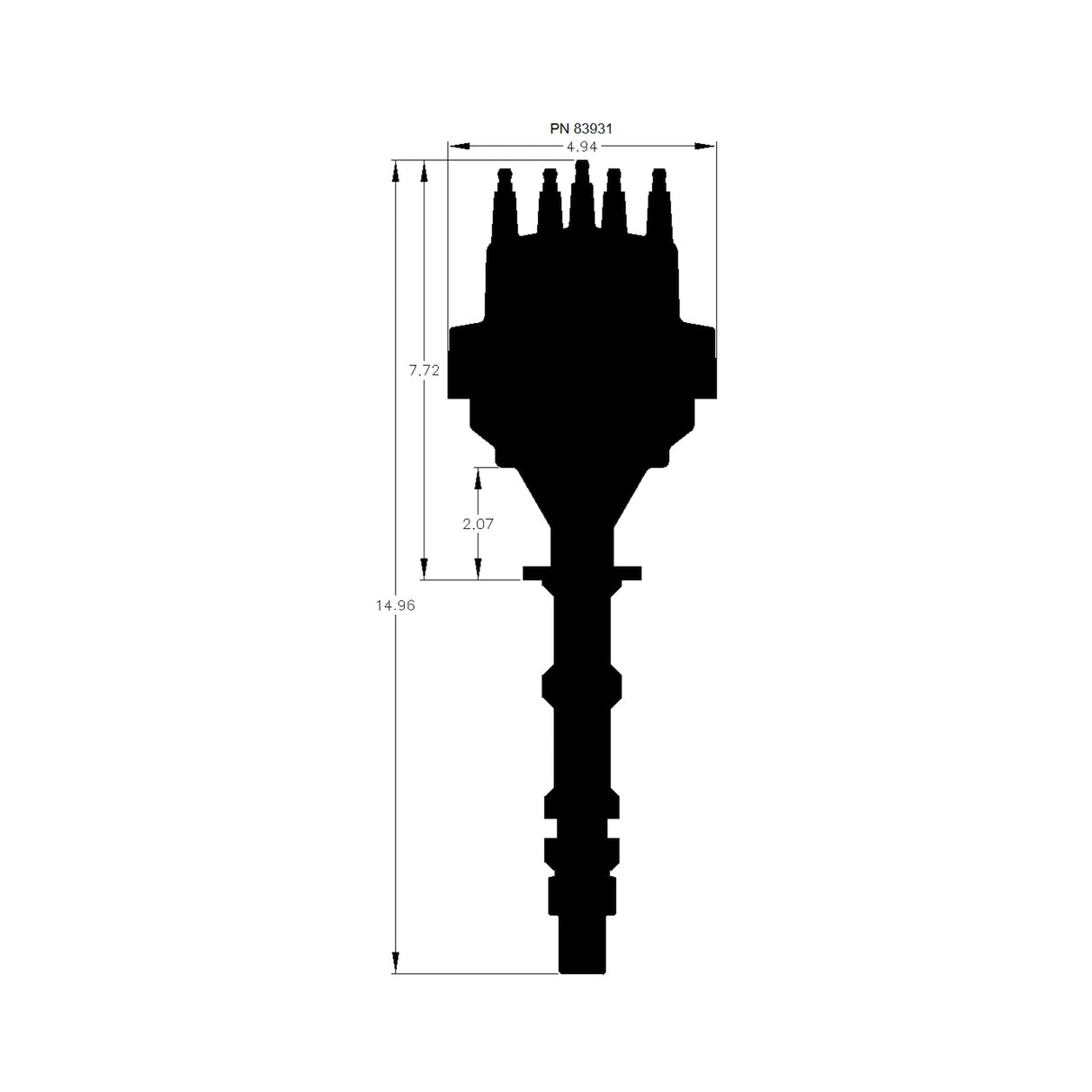 MSD Chevy 409/509 Ready to Run Distributor - 83931