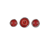 Classic Instruments V8 Red Steelie Three Gauge Set - V8RS64SLC