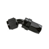 Mr Gasket -6 AN 45 Degree Swivel Hose End - Black - 224506-BL