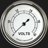 Classic Instruments Classic White 2 5/8" Voltage Gauge - CW330SLF
