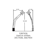 Hurst Competition/Plus Shifter Stick - Chrome - 5387436