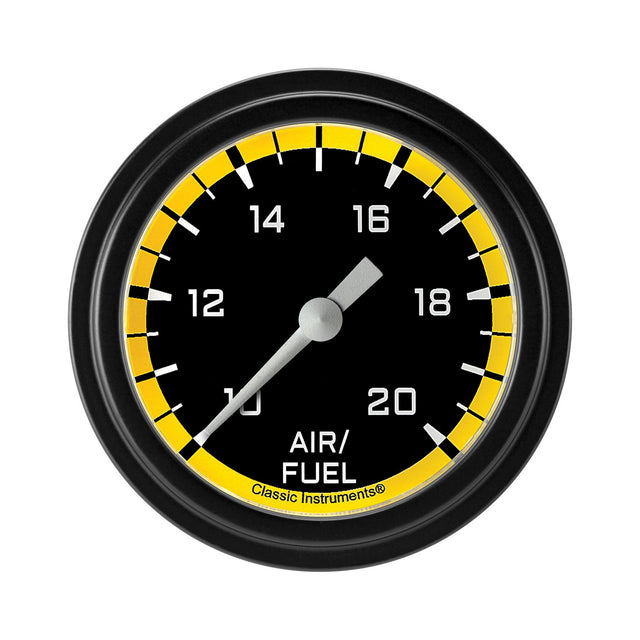 Classic Instruments Autocross Yellow 2 5/8" Air Fuel Ratio Gauge - AX394YBPF