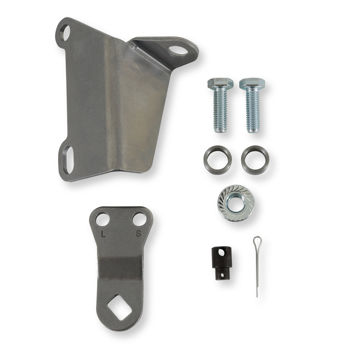 B&M Cable Bracket & Shift Lever Kit - GM 4L60E through 4L85E - Rear Cable Exit - 75499