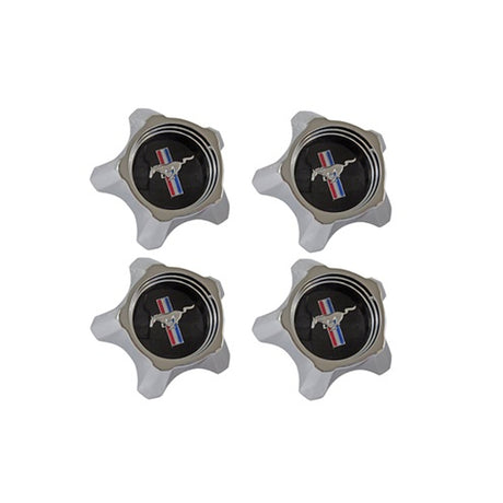 Scott Drake 1967 Styled Steel Hubcaps (Black Design Set of 4) - C7ZZ-1130-BK