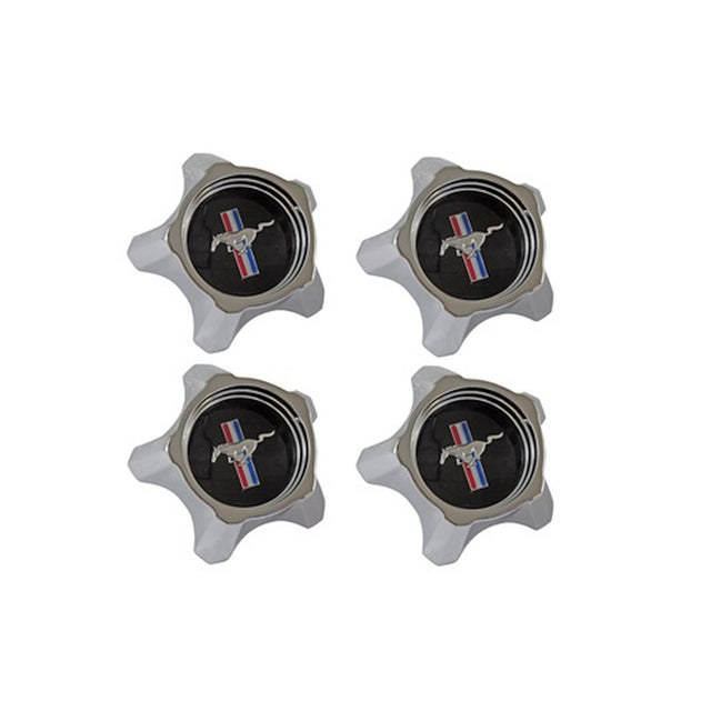 Scott Drake 1967 Styled Steel Hubcaps (Black Design Set of 4) - C7ZZ-1130-BK