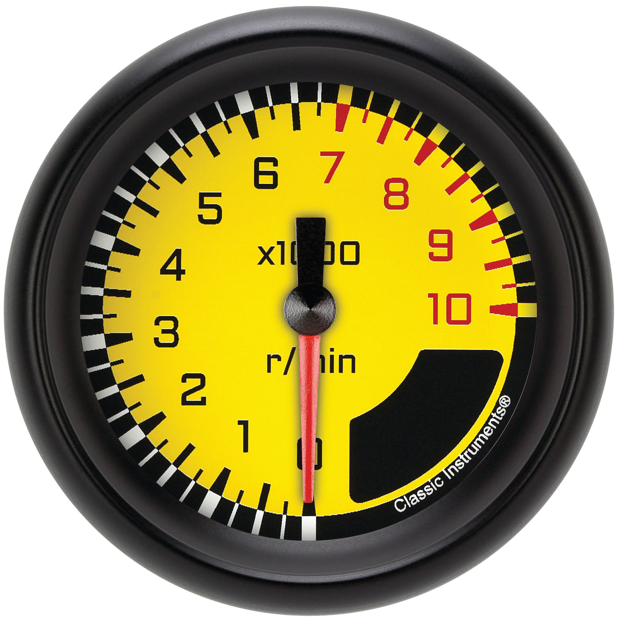 Classic Instruments AutoCross Yellow 2-5/8" Tachometer Gauge - AX383YBPF