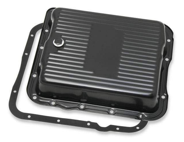 Mr Gasket Transmission Oil Pan - Black Steel - 9767BMRG