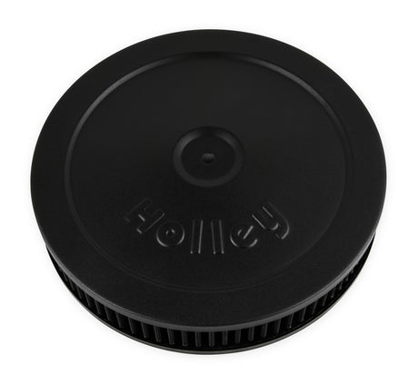 Holley 120-145B Flat Base Air Cleaner 10" Black