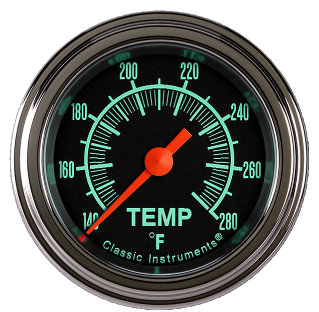 Classic Instruments G/Stock 2 1/8" Full Sweep Water Temperature Gauge - GS126SLF-02