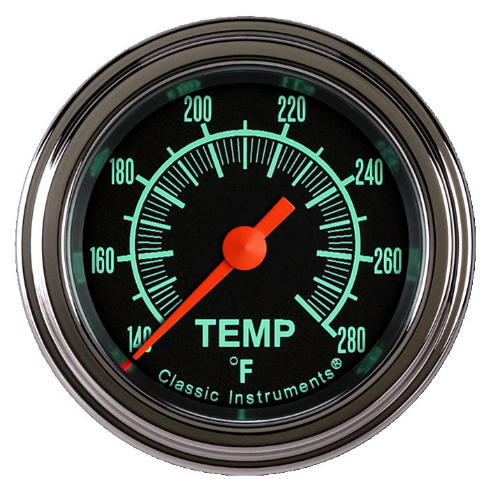 Classic Instruments G/Stock 2 1/8" Full Sweep Water Temperature Gauge - GS126SLF-08