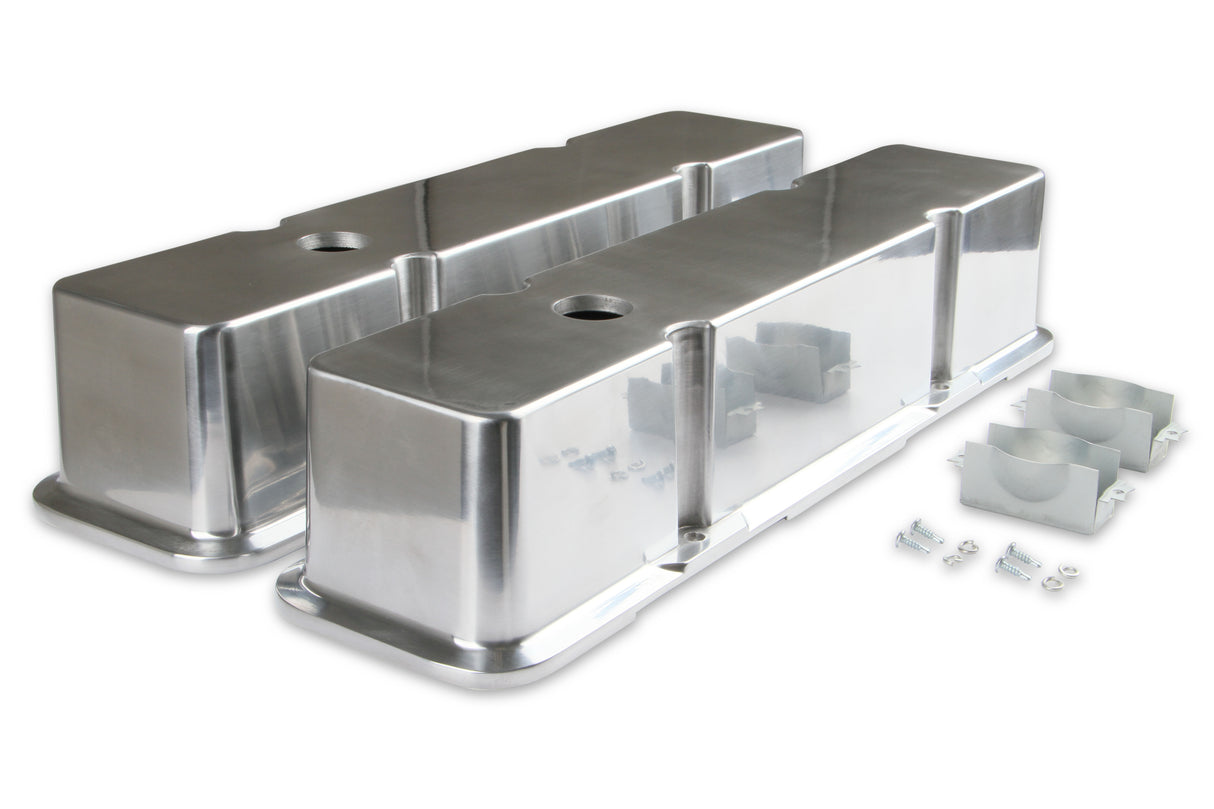 Mr Gasket Aluminum Tall-Style Valve Covers - Polished - 6854