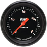Classic Instruments Velocity Black 2-5/8" Fuel Level Gauge - VS309BBPF