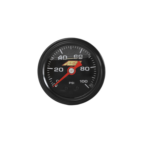 AEM 0-100 PSI Liquid-Filled Pressure Gauge (1/8th NPT) - 30-2135-100