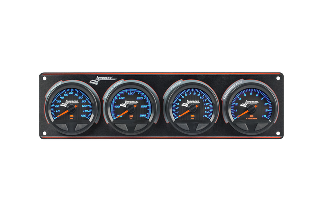 Longacre SMi™ Elite Waterproof Gauge Panel from Longacre, 3 Gauge Oil Pressure/Water Temperature/Fuel Pressure/Tach - 52-44585