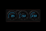 Longacre Digital Elite LED Waterproof Gauge Panel, 3 Gauge Oil Pressure/Water Temperature/Oil Temperature 340° - 52-44661