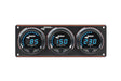 Longacre Digital Elite LED Waterproof Gauge Panel, 3 Gauge Oil Pressure/Water Temperature/Oil Temperature 340° - 52-44661