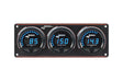 Longacre Digital Elite LED Waterproof Gauge Panel from Longacre, 3 Gauge Oil Pressure/Water Temperature/Volt - 52-44664