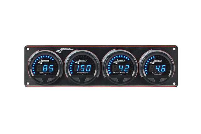 Longacre Digital Elite LED Waterproof Gauge Panel from Longacre, 3 Gauge Oil Pressure/Water Temperature/Water Pressure/Tach - 52-44675
