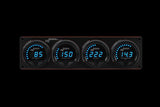 Longacre Digital Elite LED Waterproof Gauge Panel from Longacre, 4 Gauge Panel Oil Pressure/Water Temperature/Oil Temperature/Volt - 52-44862