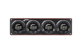 Longacre Digital Elite LED Waterproof Gauge Panel from Longacre, 4 Gauge Panel Oil Pressure/Water Temperature/Oil Temperature/Volt - 52-44862