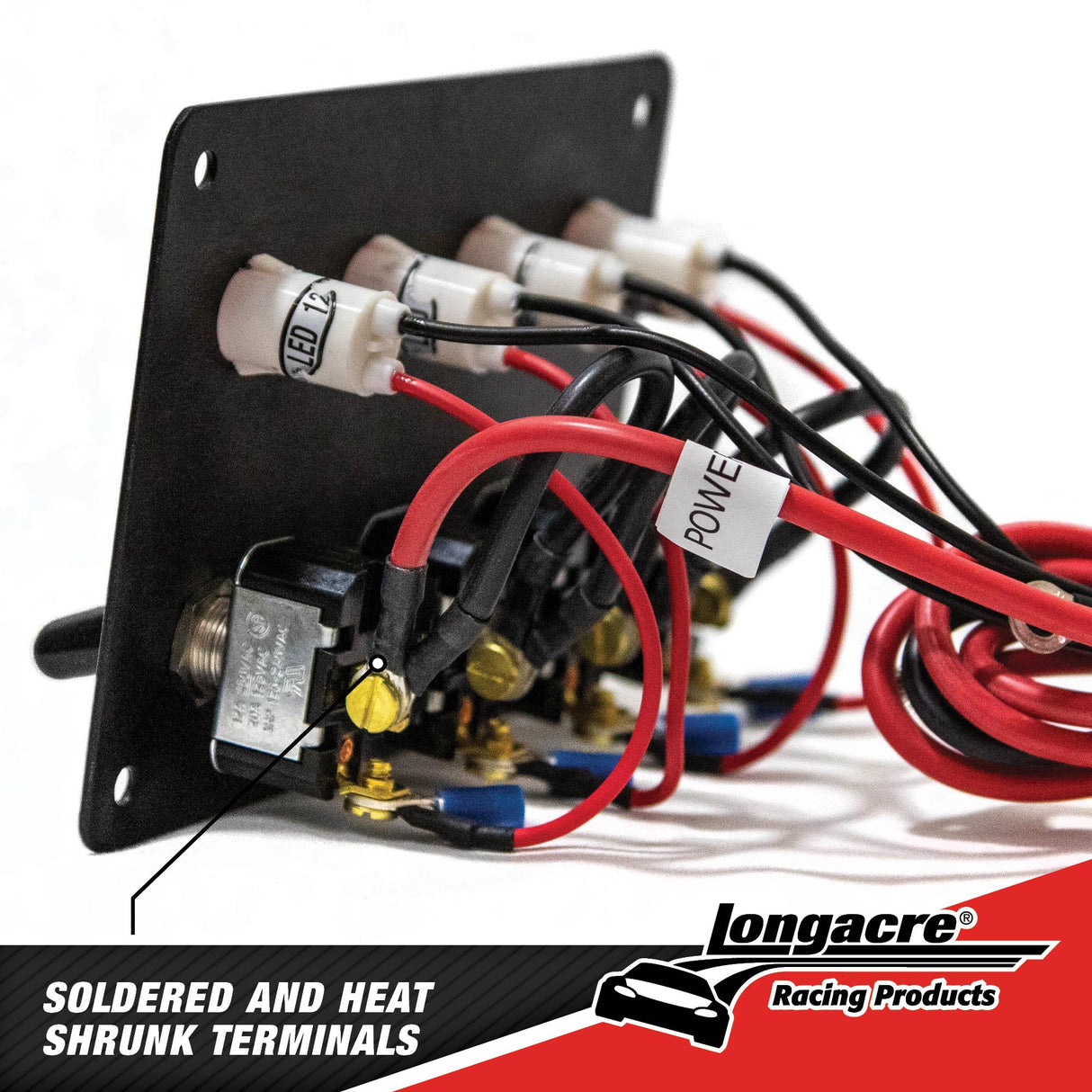 Longacre 4 Accessory switch panel with 4 pilot lights - 52-44865