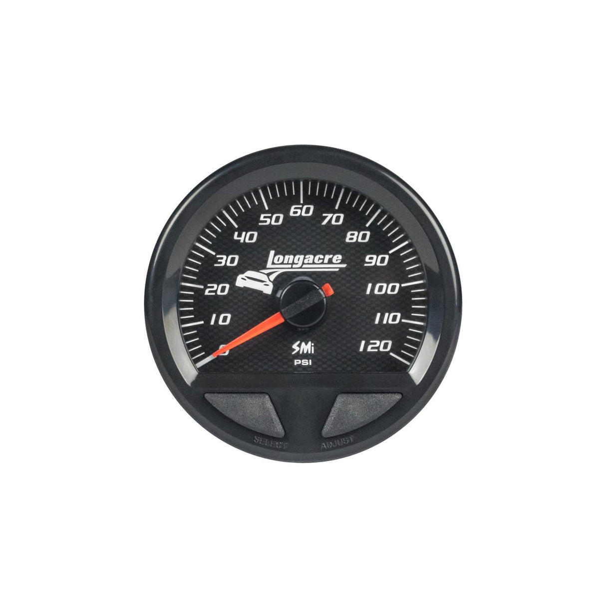 Longacre SMi™ Elite Waterproof Gauges, Fuel Pressure 0-120 psi, Sensor Included - 52-46743