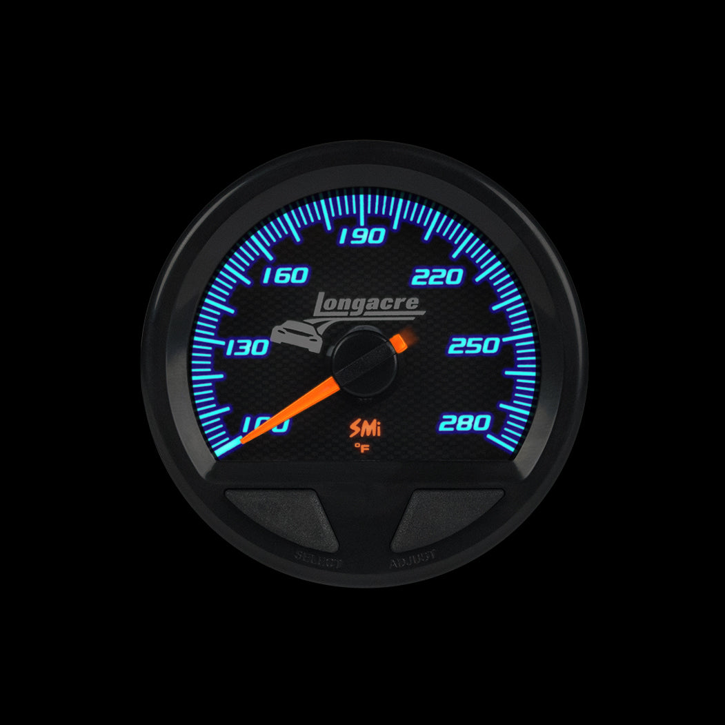 Longacre SMi™ Elite Waterproof Gauges, Water Temperature/Oil Temperature 100-280, Sensor Not Included - 52-46752