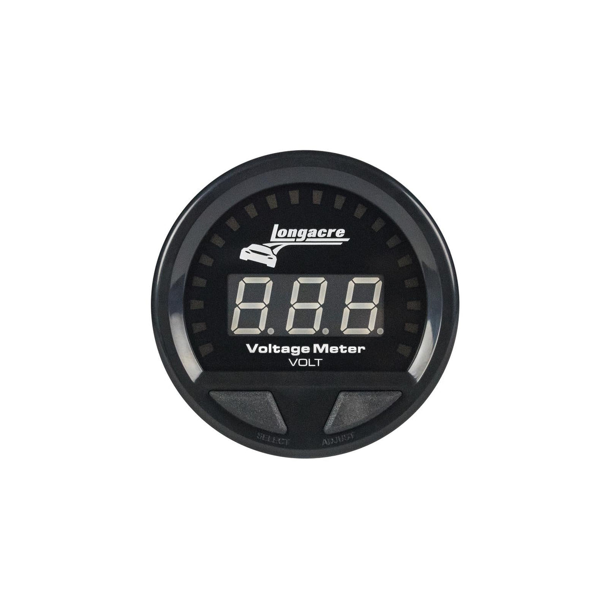 Longacre Digital Elite LED Waterproof Gauges, Volt Gauge 8-18, Sensor Included - 52-46862