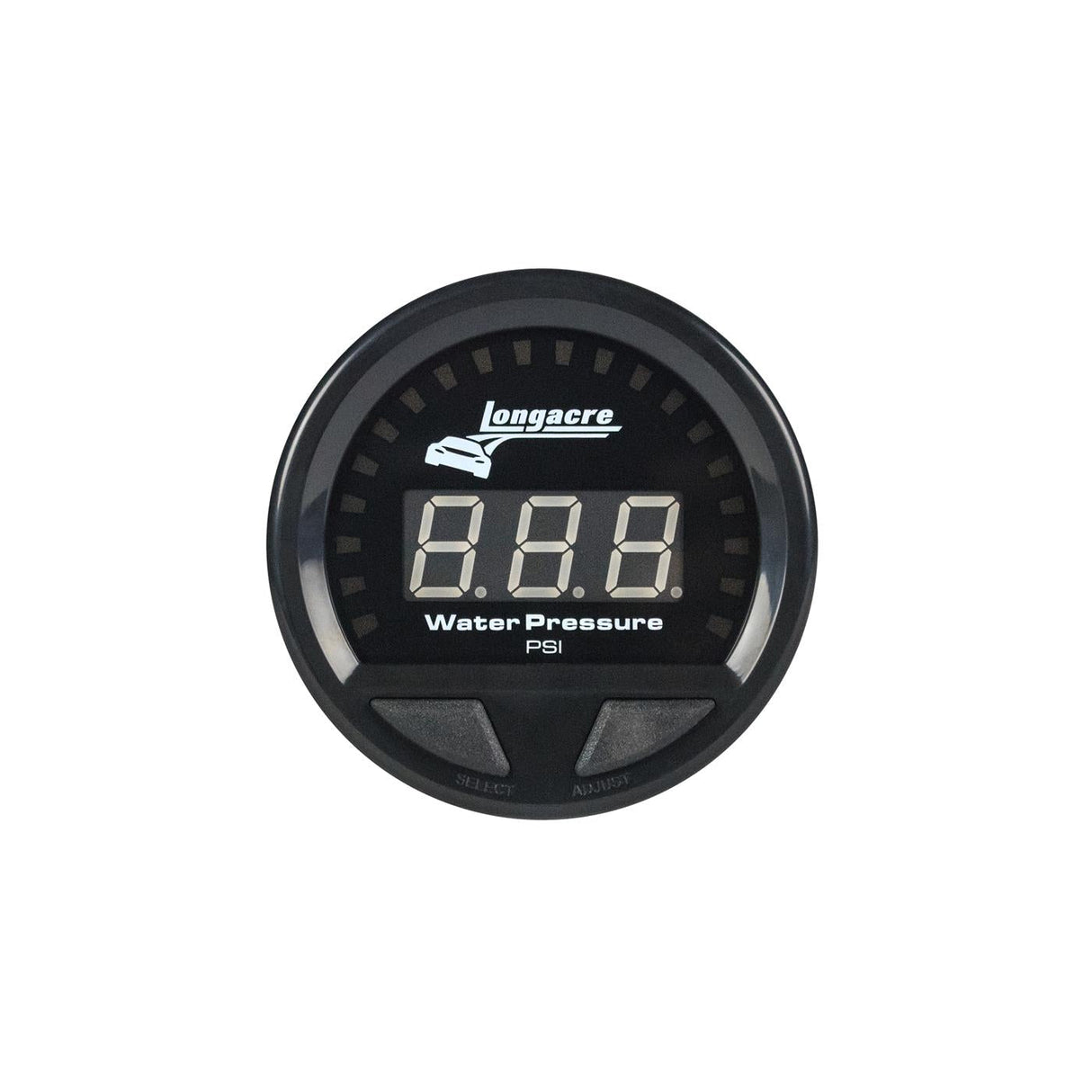 Longacre Digital Elite LED Waterproof Gauges, Water Pressure 0-60 psi, Sensor Not Included - 52-46872