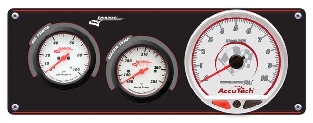 Longacre Sportsman™ Elite 2 Gauge Panel w/Tach Oil Pressure, Water Temperature - 52-46906