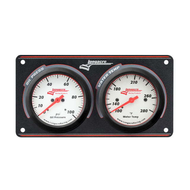 Longacre Sportsman™ Elite 2 Gauge Panel Oil Pressure, Water Temperature