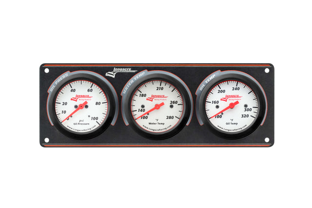 Longacre Sportsman™ Elite 3 Gauge Panel Oil Pressure, Water Temperature, Oil Temperature - 52-46913