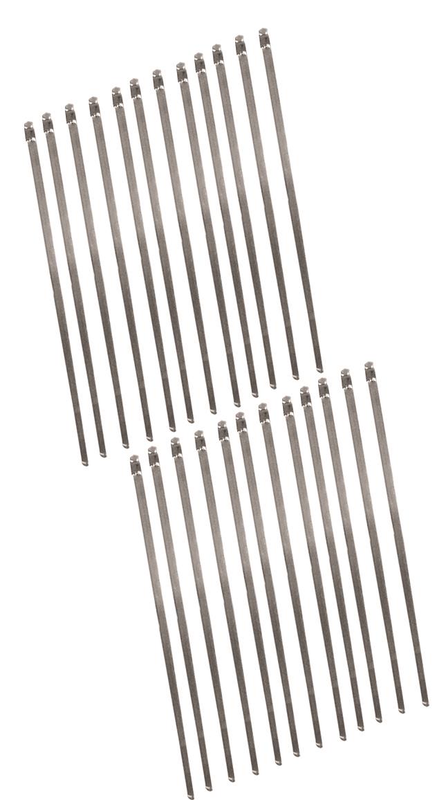 Longacre Stainless Steel Header Wrap Locking Ties - 14" - package 12 - 52-47845 52-47848