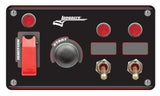 Longacre Elite Switch Panel - Push Starter/Ignition/2 ACC With Lights & Flip - 52-48867