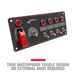 Longacre Elite Switch Panel - Starter/Ignition/4 ACC With Lights - 52-48969