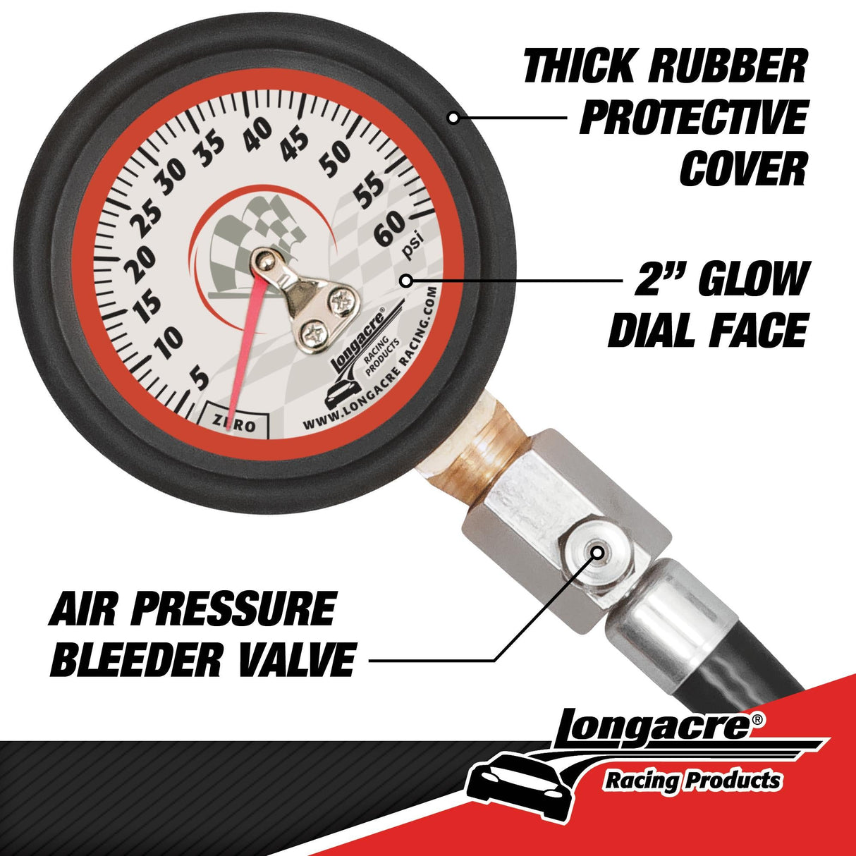 Longacre Basic 2" Tire Gauge - 52-52004
