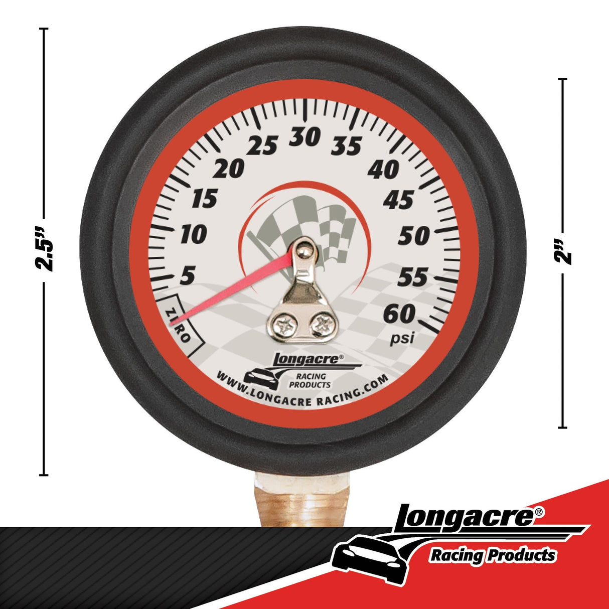Longacre Basic 2" Tire Gauge - 52-52004