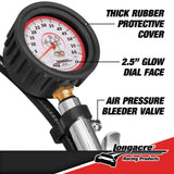 Longacre Deluxe 2½" GID Quick Fill Tire Gauge 0-60 psi - 52-52009