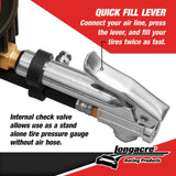 Longacre Deluxe 2½" GID Quick Fill Tire Gauge 0-60 psi - 52-52009