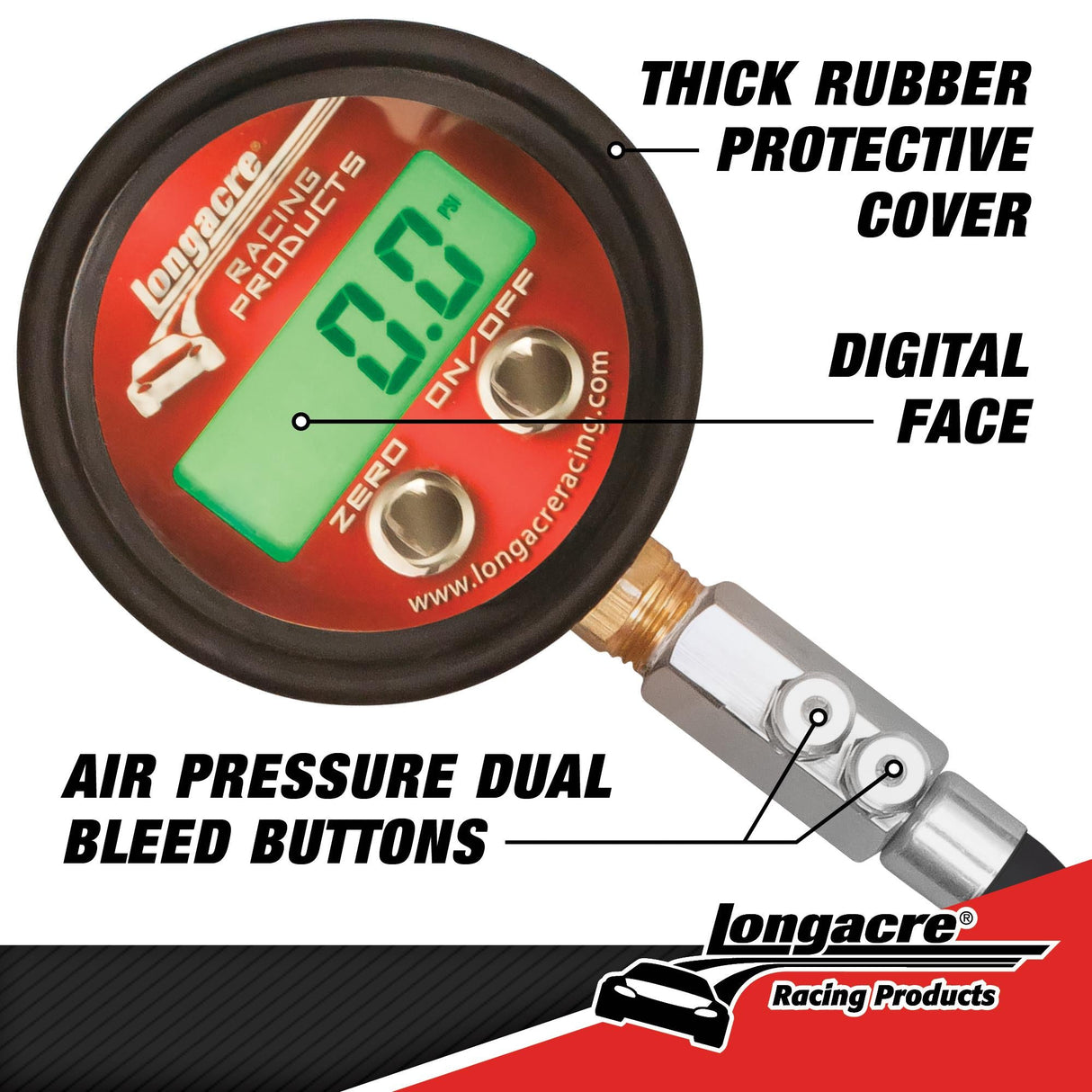 Longacre Pro Digital Tire Pressure Gauge - 52-53000