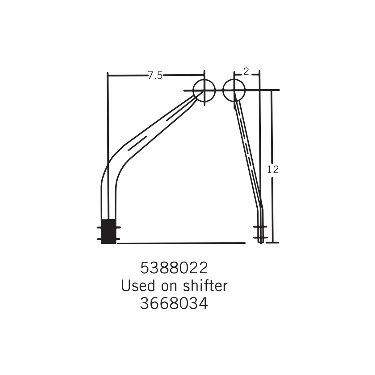 Hurst Competition/Plus Shifter Stick - Chrome - 5388022