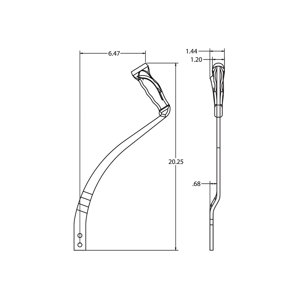 Hurst Pistol Grip Shifter Stick for Mopar B-Body - 5388585