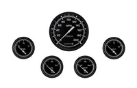 Classic Instruments AutoCross Gray Five Gauge Set - AX254GBLF